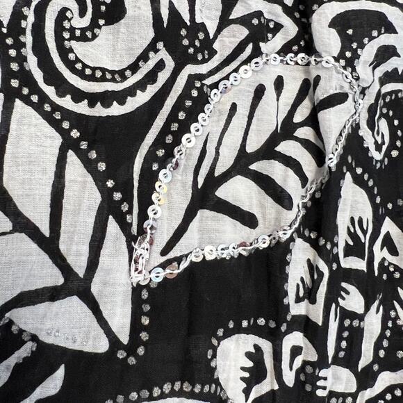 AVENUE black white silver sequin Maxi skirt SZ 18/20 NWT - Picture 10 of 15